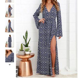 Lulus Mandala Day Bell Sleeve Maxi